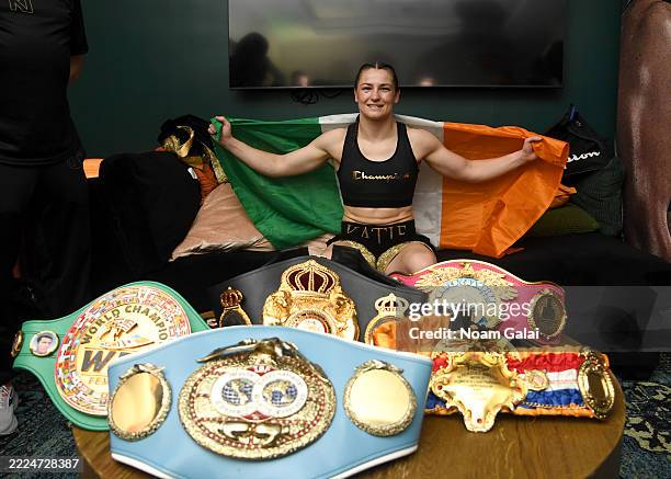 Katie Taylor Celebrates In Her Dressing Room After Defeating Amanda katie-taylor-celebrates-in-her-dressing-room-after-defeating-amanda