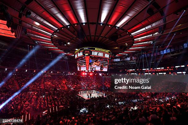 View of the arena during Netflix's Katie Taylor vs Amanda Serrano 3 - Historic All-Women Fight Card at Madison Square Garden on July 11, 2025 in New...