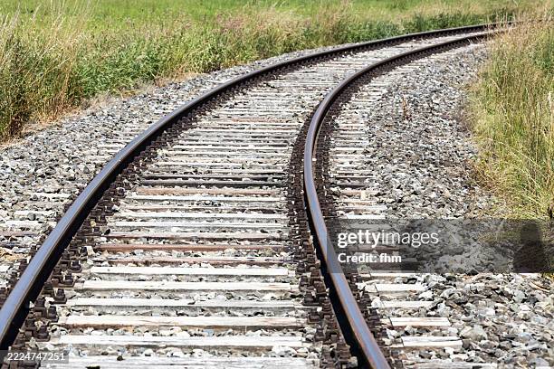 curved railway line - the end stock pictures, royalty-free photos & images