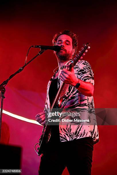 Jan Basfrom Sloper performs during the Rock Zottegem Festival on July 11, 2025 in Zottegem, Belgium.