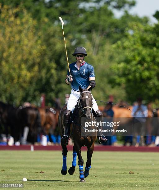 Prince William, Prince of Wales during The Royal Charity Polo Cup 2025 at Guards Polo Club on July 11, 2025 in Egham, England.