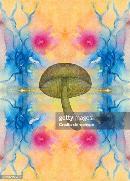 mushroom static - tree stump stock illustrations
