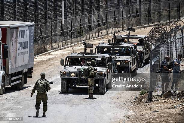 Israeli forces have allows members of the Druze community, who were in Israel to visit relatives, to return to their villages Majdal Shams area of...