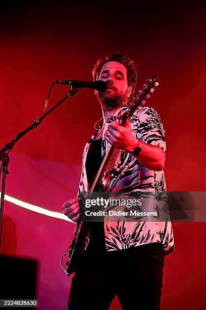 Jan Basfrom Sloper performs during the Rock Zottegem Festival on July 11, 2025 in Zottegem, Belgium.