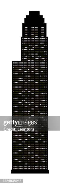 311 south wacker drive, chicago - chicago night stock illustrations