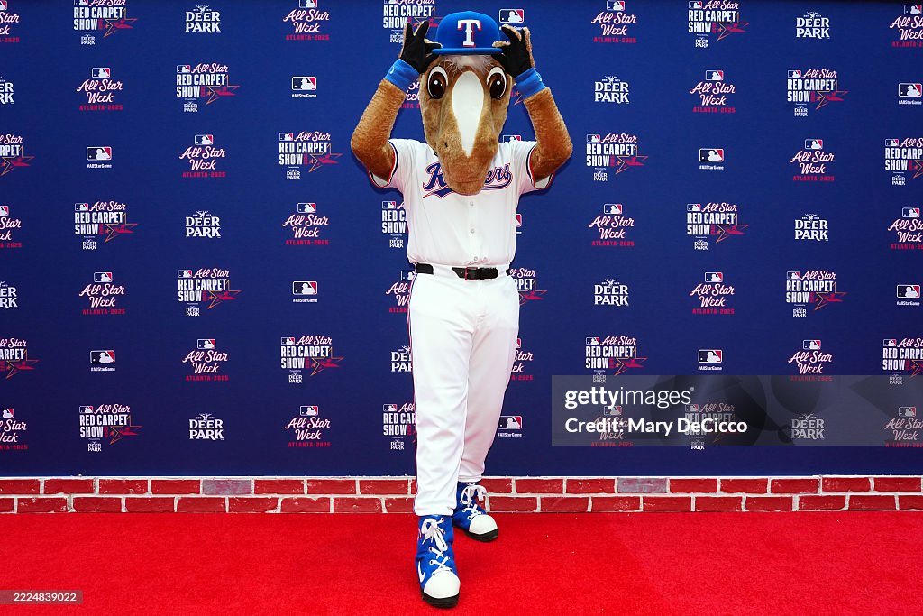 All Star Ranger Texas Rangers mascot Rangers Captain poses during the 2025 All-Star ...