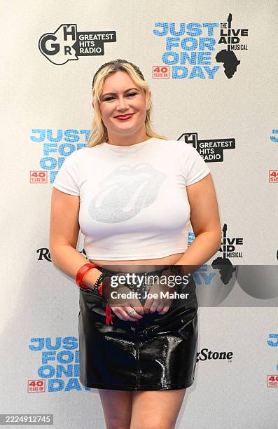 Jodie McCallum attends the "Live Aid" 40th Anniversary Gala at "Just For One Day: The Live Aid Musical" at the Shaftesbury Theatre on July 13, 2025...