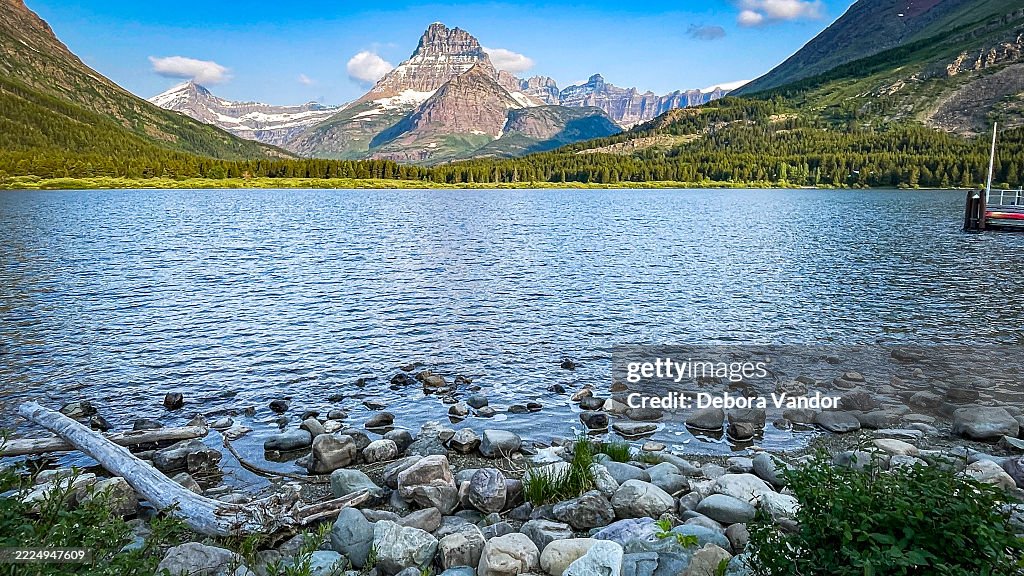 Swiftcurrent lake in Many Glaciers Montana