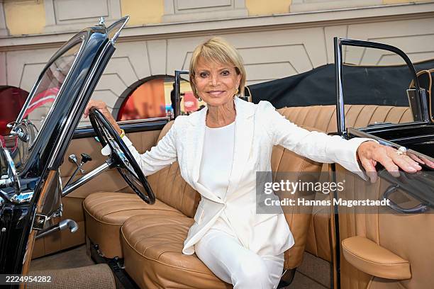 Uschi Glas attends the annual reception for "Mercedes-Benz Munich & Klassik" at Studio Odeonsplatz by Mercedes-Benz on July 13, 2025 in Munich,...