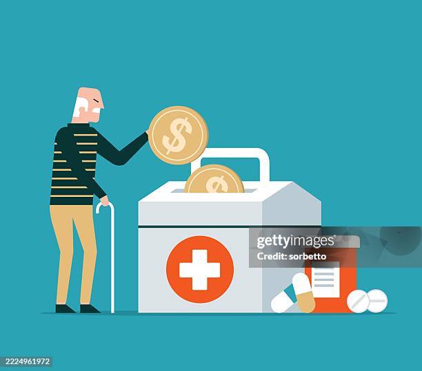 senior men - pension fund - middle aged stock illustrations