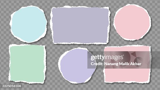 Colorful Paper torn set with transparent background Colorful Paper torn set with transparent background