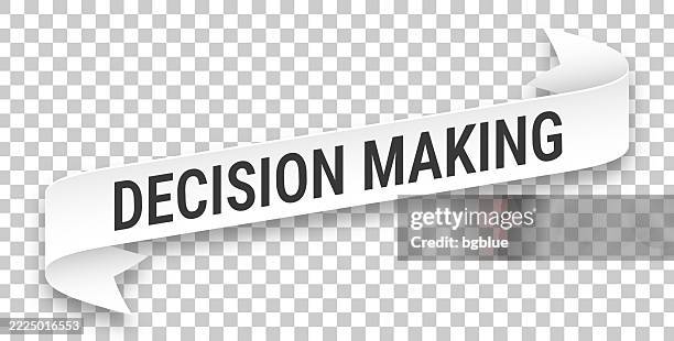 decision making - 3d banner on transparent background - make a image with transparent background stock illustrations