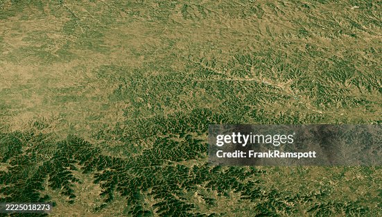Kerr County TX Satellite Landscape View 3D Render True Color Kerr County TX Satellite Landscape View 3D Render True Color