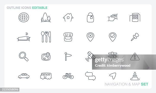 navigation and map - power walking stock illustrations