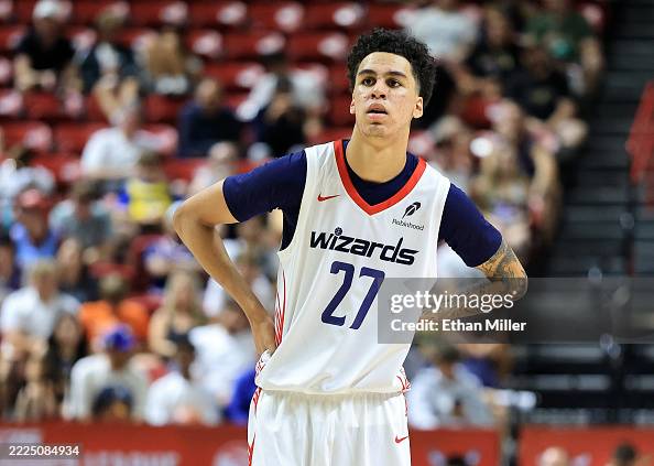 Will Riley Nba Will Riley of the Washington Wizards stands on the court during a ...