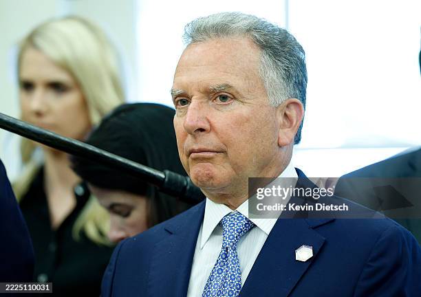 Steve Witkoff, U.S. Special Envoy to the Middle East, attends a meeting between U.S. President Donald Trump and NATO Secretary General Mark Rutte in...