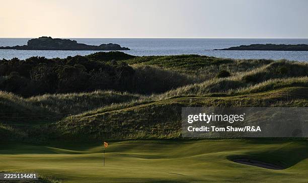 General view across the seventh green prior to The 153rd Open Championship at Royal Portrush Golf Club on July 14, 2025 in Portrush, Northern Ireland.
