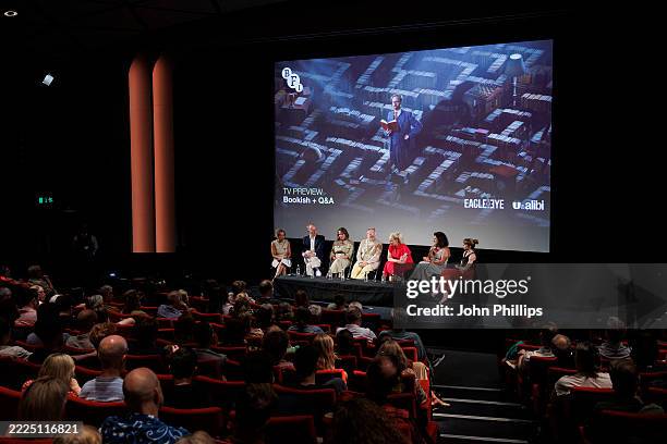 Samira Ahmed, Mark Gatiss, Polly Walker and Matthew Sweet, Jo McGrath, Carolina Giammetta and Helen Perry during a preview screening and Q&A for...