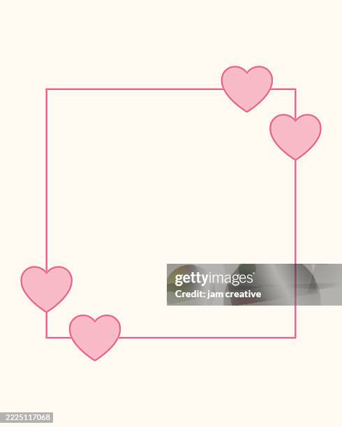 conversation heart candy frame - party table setting stock illustrations