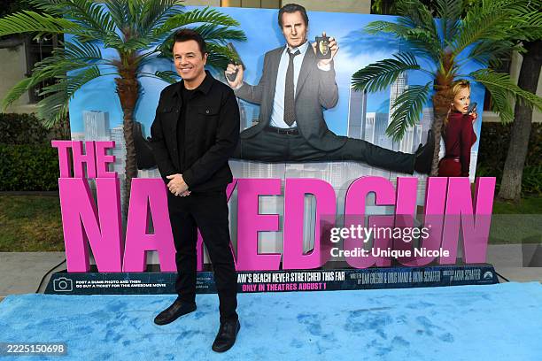 Seth MacFarlane attends "The Naked Gun" Special Screening Hosted by Seth MacFarlane and Akiva Schaffer at Paramount Pictures Studios on July 14 in...