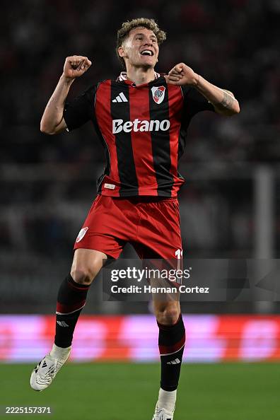 Colidio Facundo Colidio of River Plate celebrates after scoring the team's ...