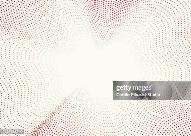 abstrakter halbtonwellenhintergrund in rottönen - punktetafel stock-grafiken, -clipart, -cartoons und -symbole
