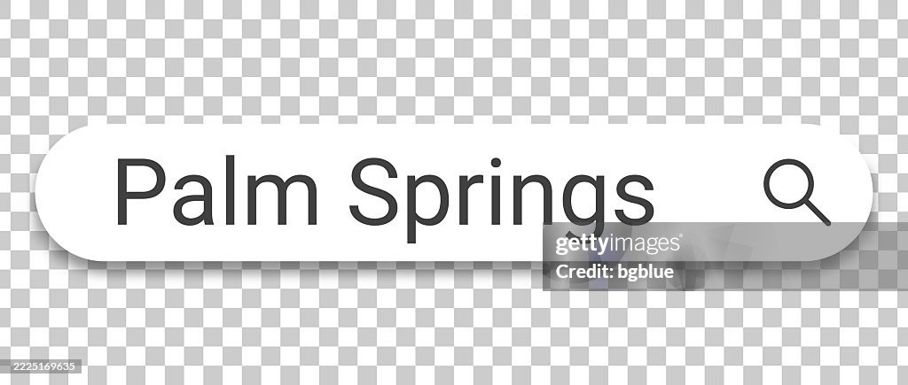 Palm Springs - Search Bar on transparent background