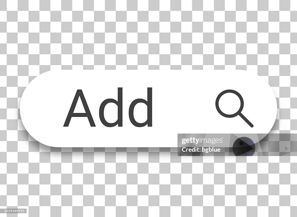 Add - Search Bar on transparent background