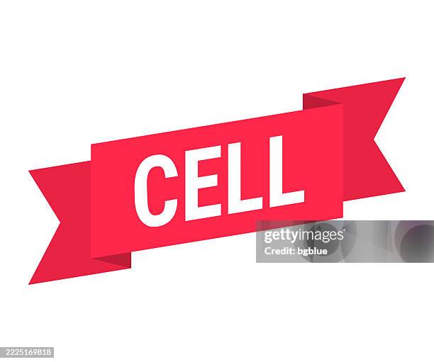 Cell Red Banner On White Background High-Res Vector Graphic - Getty Images