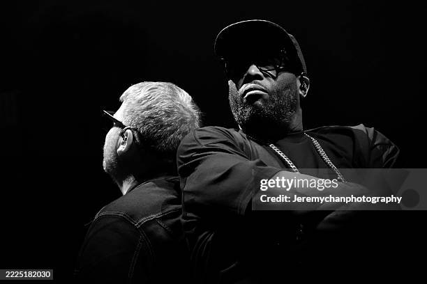 El-P and Killer Mike of Run the Jewels perform at Scotiabank Arena on July 14, 2025 in Toronto, Ontario.