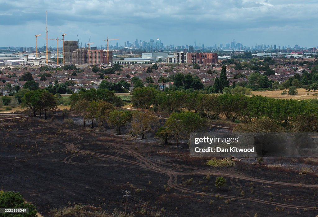 Dagenham Wildfire Leaves Park Land Scorched
