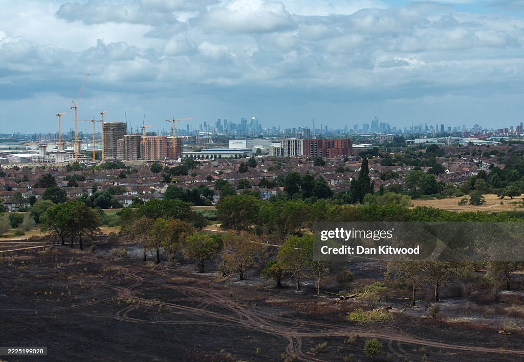 Dagenham Wildfire Leaves Park Land Scorched