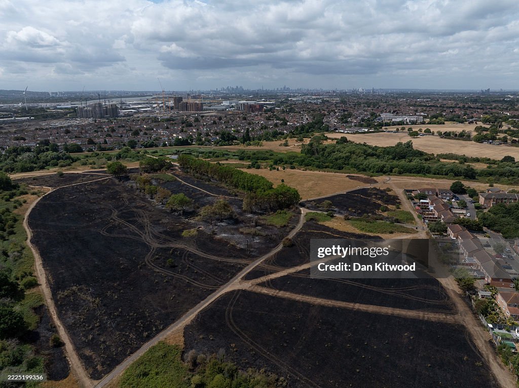 Dagenham Wildfire Leaves Park Land Scorched