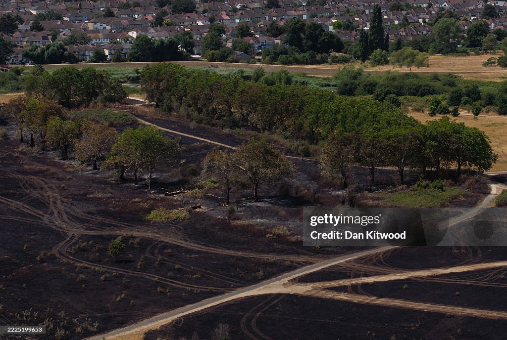 Dagenham Wildfire Leaves Park Land Scorched