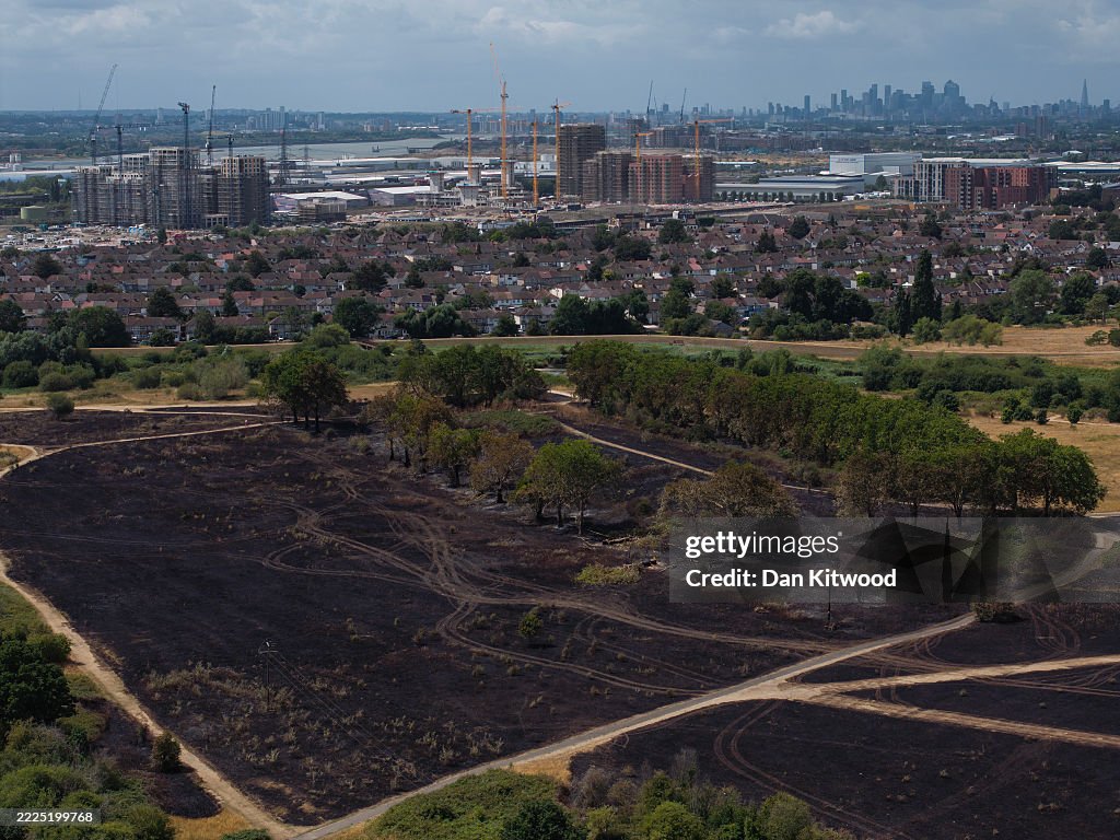 Dagenham Wildfire Leaves Park Land Scorched