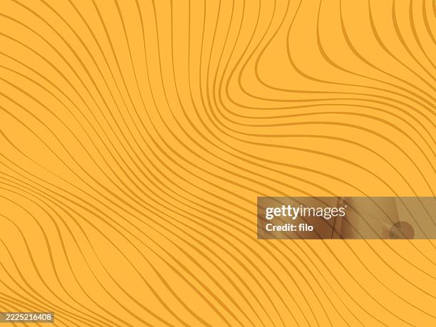 yellow summer wave line layer abstract background - spring background top view stock illustrations