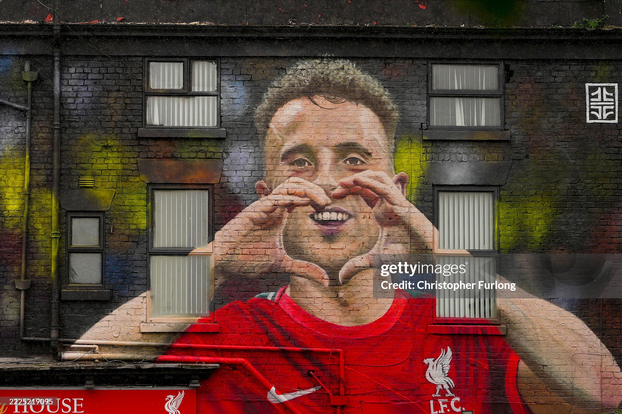 Diogo Jota joins the mural lineup alongside Van Dijk, Salah, Klopp, and Gerrard