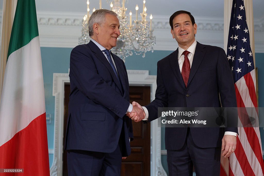 Secretary Of State Rubio Meets With Visiting Italian Foreign Minister Antonio Tajani