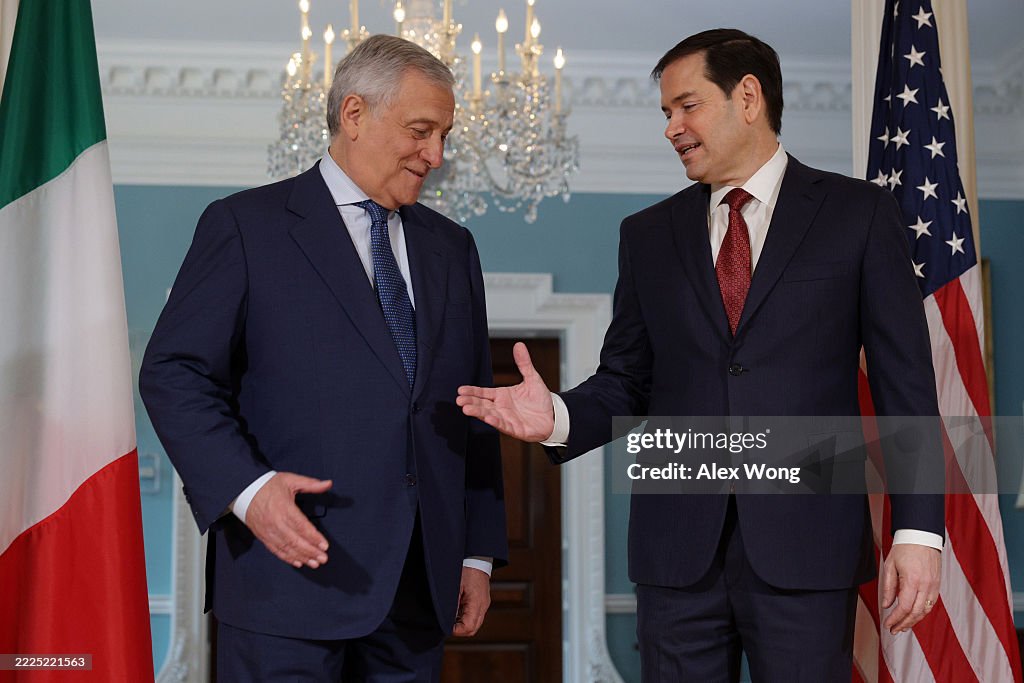 Secretary Of State Rubio Meets With Visiting Italian Foreign Minister Antonio Tajani