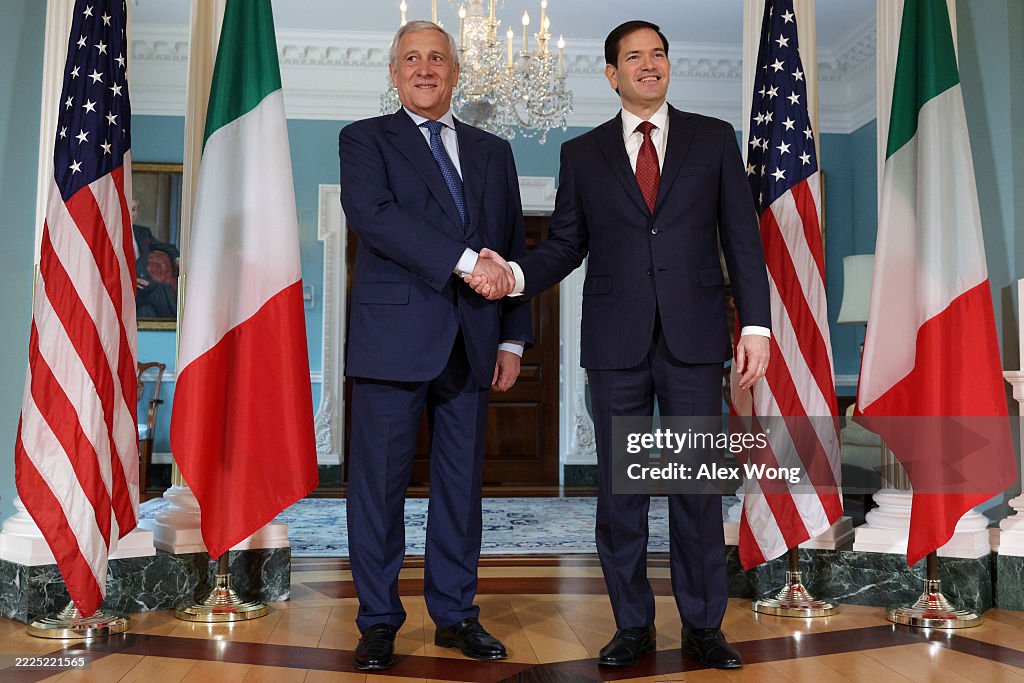 Secretary Of State Rubio Meets With Visiting Italian Foreign Minister Antonio Tajani