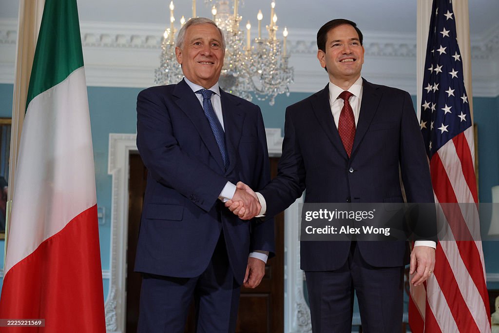 Secretary Of State Rubio Meets With Visiting Italian Foreign Minister Antonio Tajani