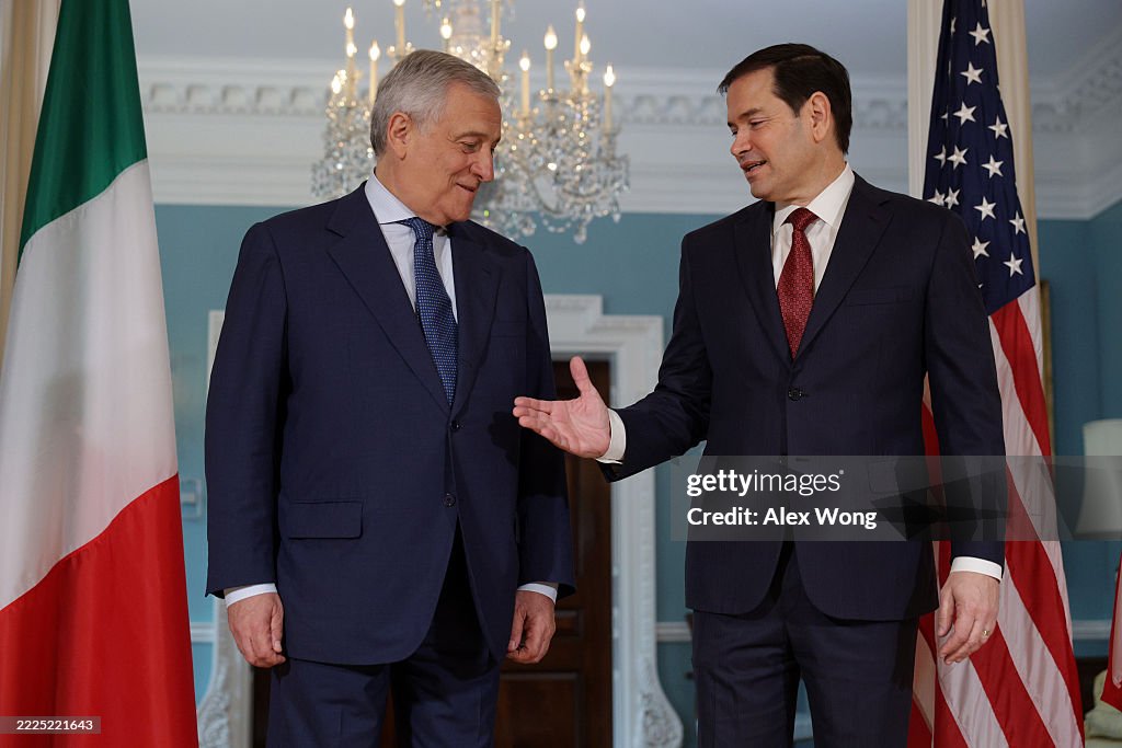 Secretary Of State Rubio Meets With Visiting Italian Foreign Minister Antonio Tajani