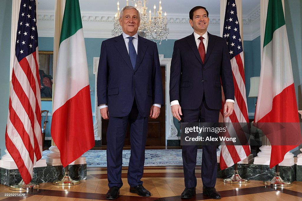 Secretary Of State Rubio Meets With Visiting Italian Foreign Minister Antonio Tajani