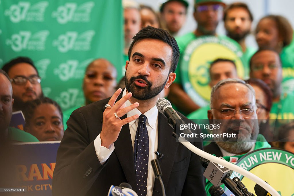 Zohran Mamdani Celebrates Union Endorsement As He Campaigns For New York City Mayor