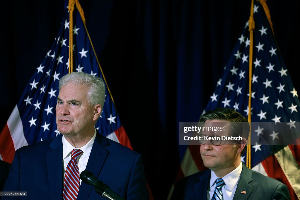 Speaker Johnson Holds Weekly Press Conference On Capitol Hill