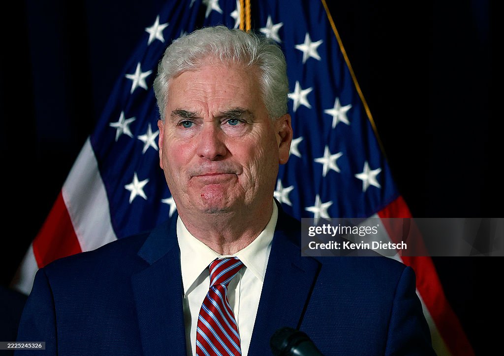 Speaker Johnson Holds Weekly Press Conference On Capitol Hill