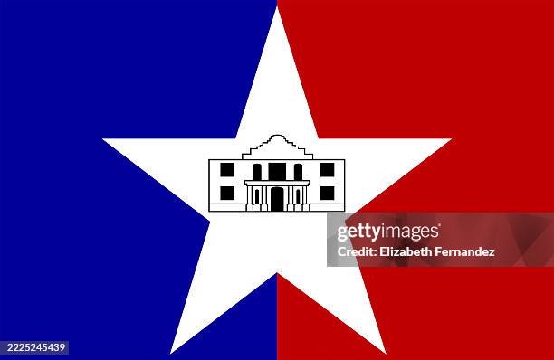 flag of san antonio, texas, usa - family crest elements stock pictures, royalty-free photos & images