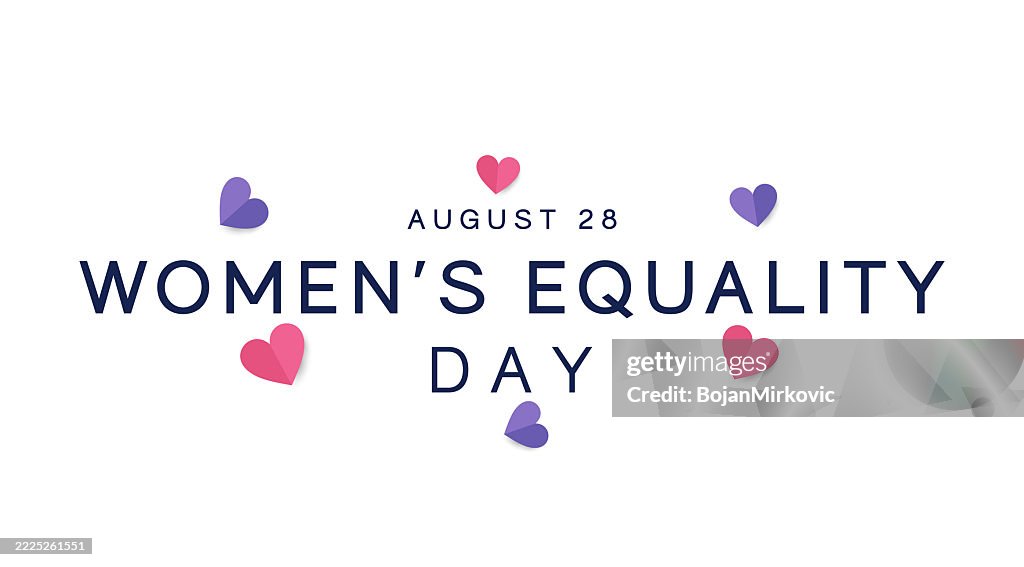 Women's Equality Day background, August 26. Vector