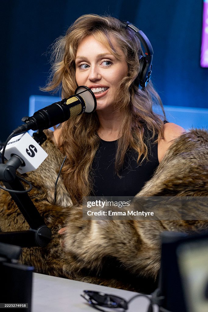 Miley Cyrus Visits The SiriusXM Studios in Los Angeles