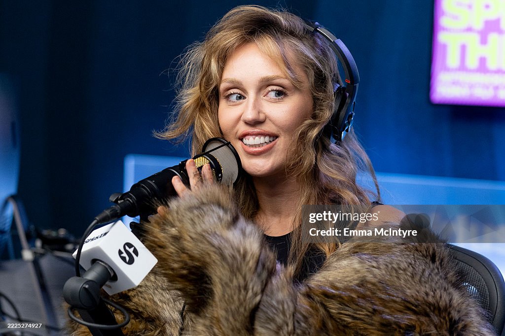 Miley Cyrus Visits The SiriusXM Studios in Los Angeles